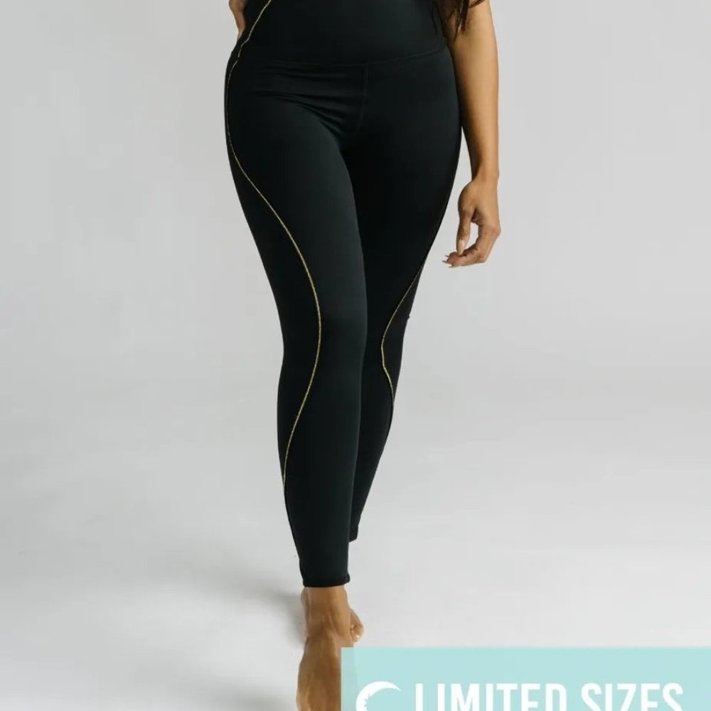 ZYIA Black Gilded Light n Tight 7/8 24" Size 4